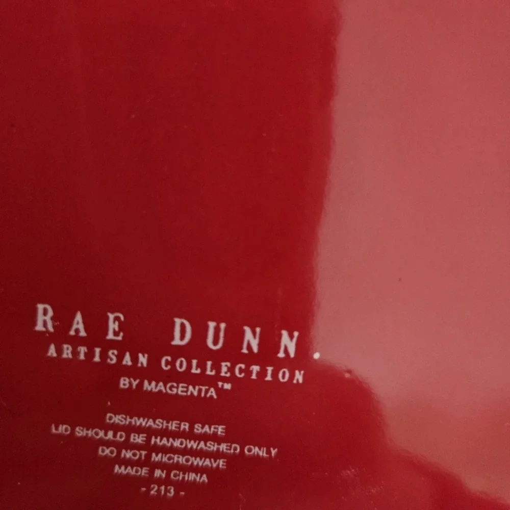 Rae Dunn Merry Christmas Ceramic Cookie Jar‎ Canister Red Artisan Collection